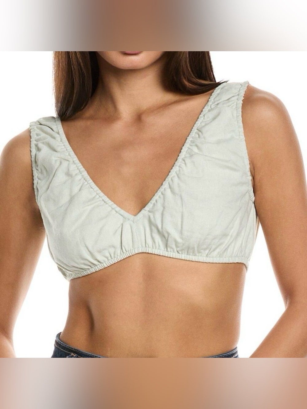 We Wore What Linen Blend Bralette Top